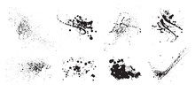 Set Of Black Splatters And Stains. Drop And Blob Of Ink. Vector Illustration Isolated On White Background. 