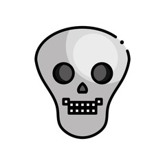 Wall Mural - skull icon, line color style