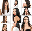 © Pixel-Shot - Set of young women with beautiful healthy hair on white background