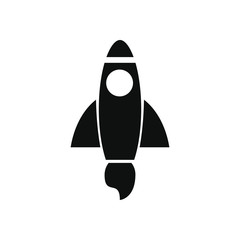 Wall Mural - space rocket icon, silhouette style