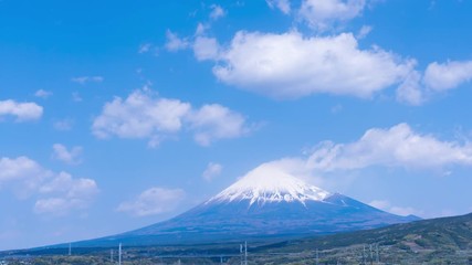 Wall Mural - 春の富士山　タイムラプス