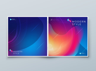 Wall Mural - dark square liquid abstract cover background design. fluid dynamic element for modern brochure, bann