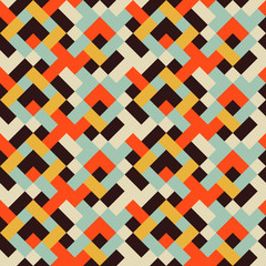 Modern vintage retro geometric shape seamless pattern background