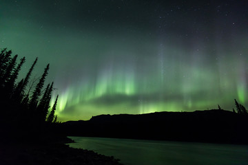 aurora over the lake