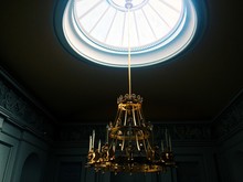 Close-up Of Chandelier Hanging From Cupola