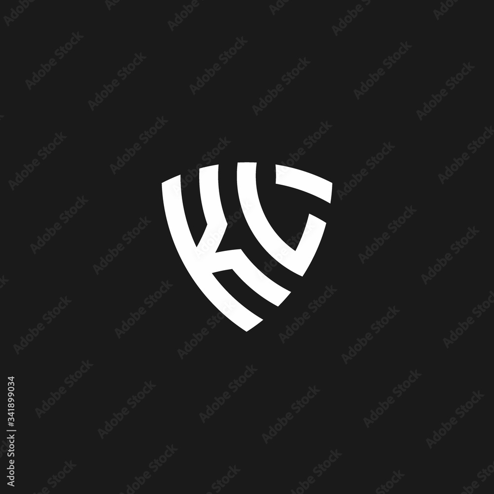 KL monogram logo with shield shape Stock Vector | Adobe Stock