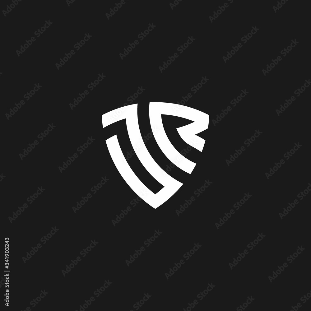 JR monogram logo with shield shape Stock Vector | Adobe Stock