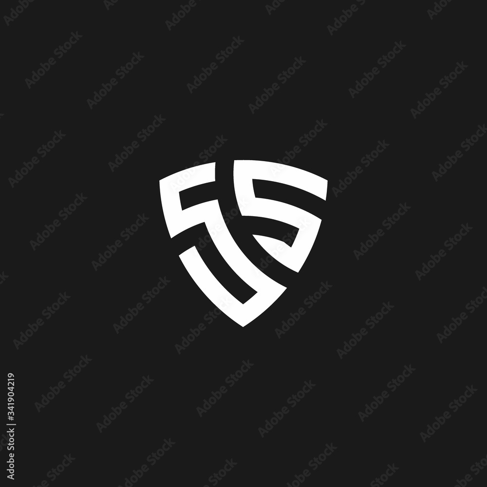 SS monogram logo with shield shape Stock Vector | Adobe Stock