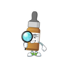 Sticker - Smart Detective of liquid bottle cartoon character design concept