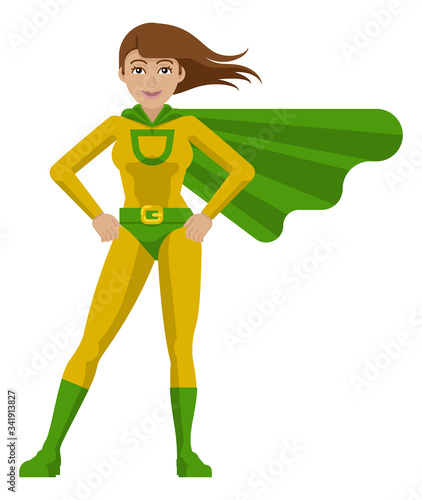 A superhero cartoon mascot ...