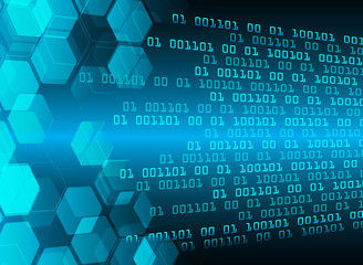 blue cyber circuit future technology concept background