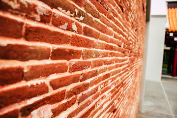 Background of rough brick wall texture. Rough old brick texture, surface.