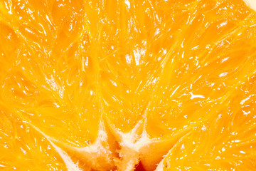 Bright juicy citrus pulp close-up.  Background fruit texture.