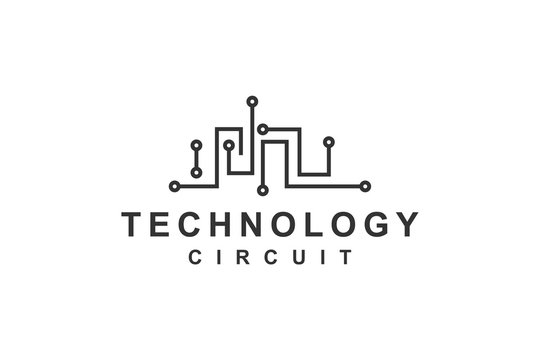 Circuit modern motherboard logo design technology 