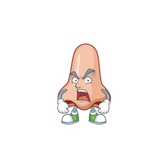 Poster - Nose cartoon character design with mad face