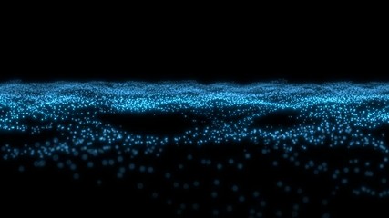 Wall Mural - particles animation black background video