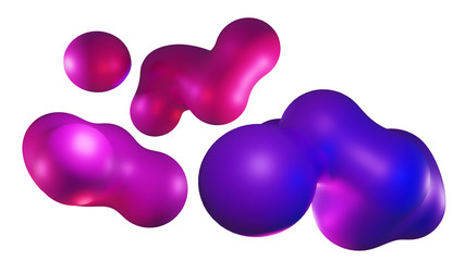 Wall Mural - Futuristic Organic Liquid Designed . Modern Abstract shapes Gradients, 3D Rendering Illustration