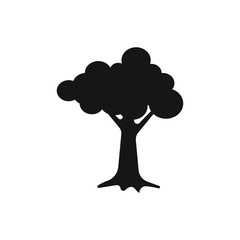 Sticker - Tree silhouette icon design isolated on white background