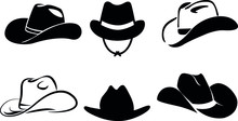 Cowboy Hat Silhouette . Vector Illustration.