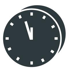 Sticker - clock black icon on white background