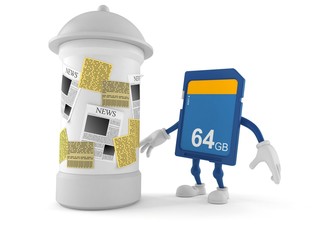 Sticker - SD card character with advertising column