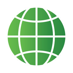 green website icon isolated on white background. environment concept. vector illustration for any de