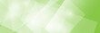 Green banner with bright transparent white polygons , vector illustration