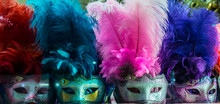 Close-up Of Multi Colored Masks For Sale