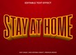 © Fuadi Alhusini - stay at home text effect abstract background template with bold style use for logo and banner headline
