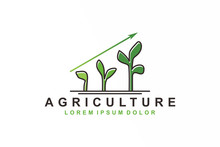 Agricultural Process Of Plant Growth And Development Logo Design Presentation Icon Symbol.