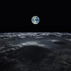 view to our planet earth from moon