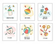 © Екатерина Окунева - Set of baby cards for birthday party or baby shower celebration.Happy birthday, infant day, mother day banner template.