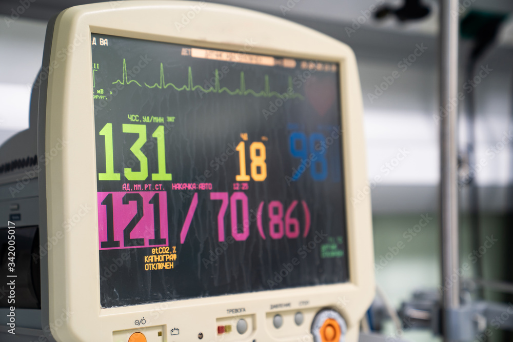 Low Rescource Anesthesia Monitor Monitor resuscitation, anesthesia. operating room Stock Photo | Adobe Stock