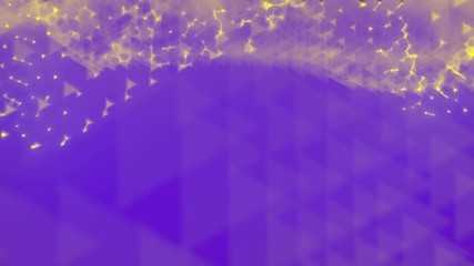 Fototapete - Led particles flow on color background. Modern design element. 3d render 4K, UHD