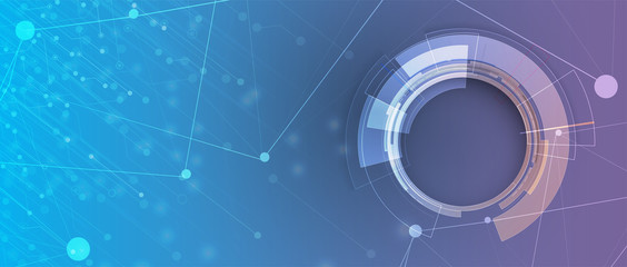 Technology data background, idea of global business solution