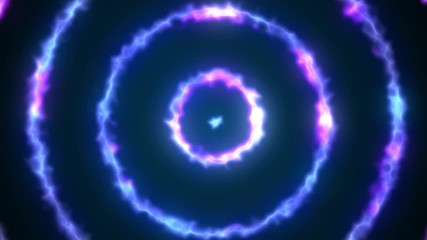 Wall Mural - looped animation. energy circles background. animation of an abstract background with energy circles