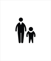 Poster - man with child icon,vector best flat man with child icon.