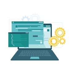 Application development concept illustration. App design and software technology approach. Vector