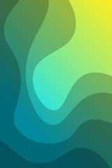 Canvas Print - sea blue vector template with abstract lines. shining gradient illustration