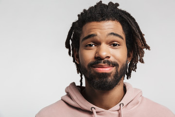 Wall Mural - Portrait of a young african man wearing hoodie