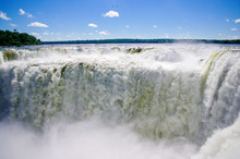 Scenic View Of Iguazu Falls Against Sky