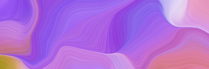 Wall Mural - elegant graphic background with medium purple, pastel magenta and peru color. modern waves background design