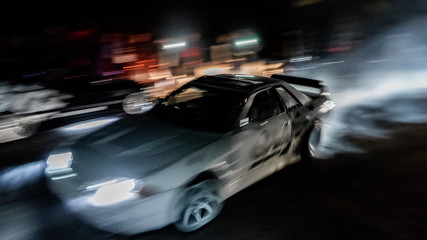 Japanese cars, mark 2, Toyota Chaser, Nissan Silvia, in the city