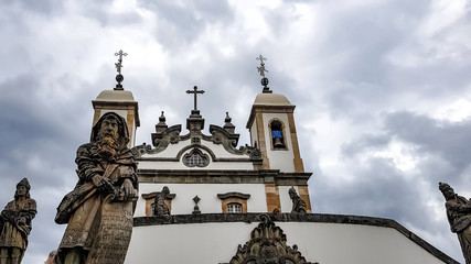 church and dark sky