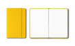 © daboost - Yellow closed and open notebooks isolated on white