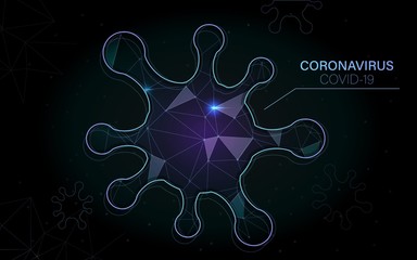 sci fi molecule shape interface screen futuristic HUD bar of the space ship. virus, bacteria, microbe structure atoms form and sign genetics illustration dark background wallpaper black and neon glow