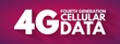 © dizain - 4G - fourth generation cellular data text, technology concept background