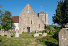 St Mary's Church In The Village Climping West Sussex Is An Old Church With The Tower Dating From 1130.