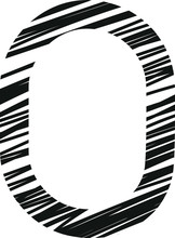 Logo O Stripes Black And White