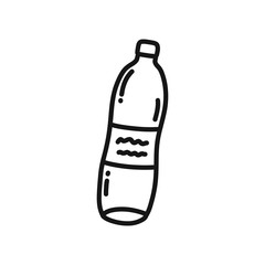 Wall Mural - plastic bottle doodle icon, vector illustration